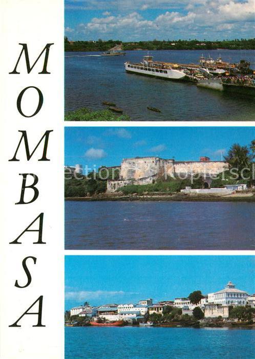 Mombasa Schiffsbrücke Fort Ansicht vom Wasser a