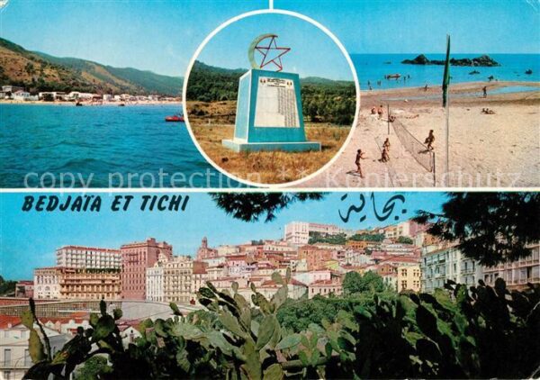 Bougie Bejaia Algeria et Tichi Strand Denkmal