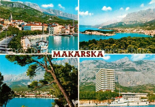 Makarska Dalmatien Hafen Panorama Küste Hotel Yacht