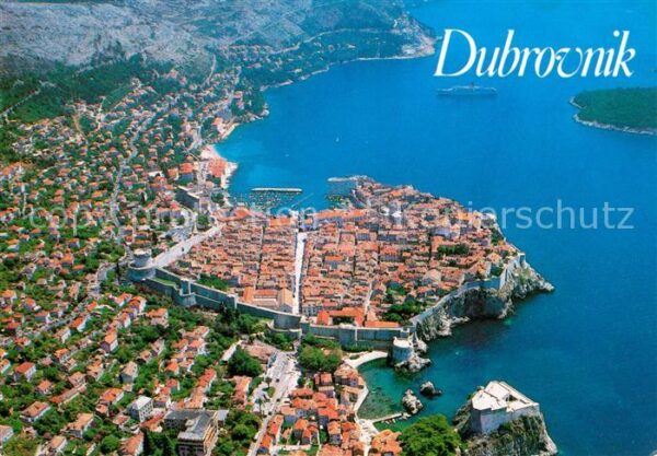 Dubrovnik Ragusa Altstadt Festung Fliegeraufnahme