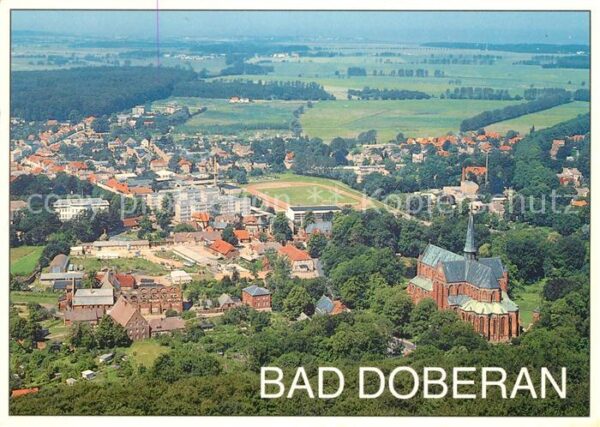 Bad Doberan Blick auf Münster mit Altstadt Fliegera