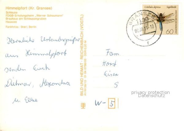 Himmelpfort Schleuse FDGB Erholungsheim Brauhaus am – Bild 2