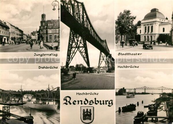 Rendsburg Jungfernstieg Stadttheater Hochbrücke D
