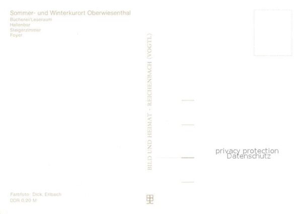 Oberwiesenthal Erzgebirge FDGB Erholungsheim Am Fichtelberg Büche – Bild 2