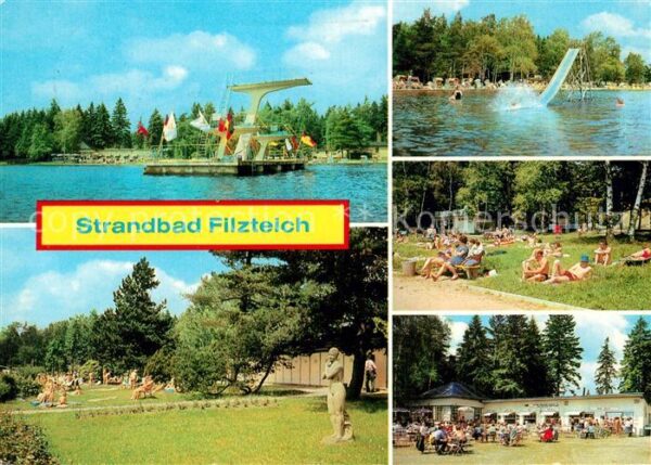 Schneeberg Erzgebirge Strand Filzteich Sprungturm Liegewiese