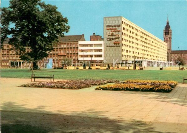 Dessau-Rosslau Blick zur Wilhelm Pieck Strasse Scheibe