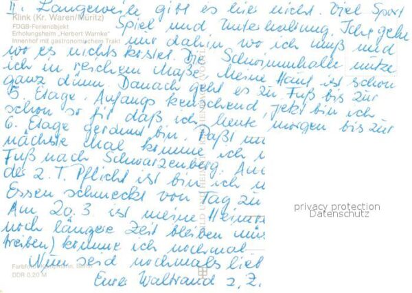 Klink Waren FDGB Ferienobjekt Erholungsheim Herbert – Bild 2