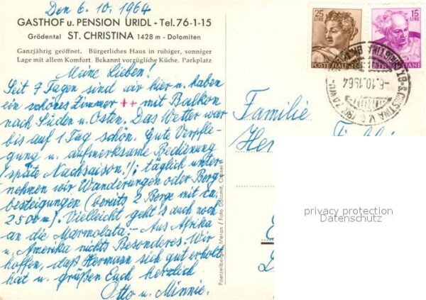 St Christina Gasthof Pension Uridl Grödental Dolomit – Bild 2