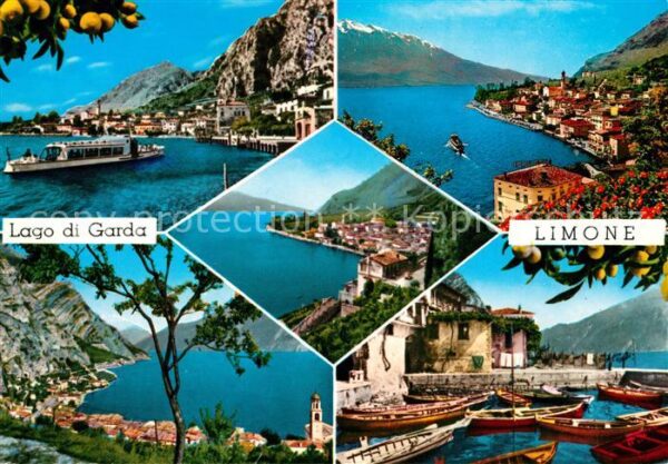 Limone sul Garda Panorama Gardasee Hafen Ausflugsboot