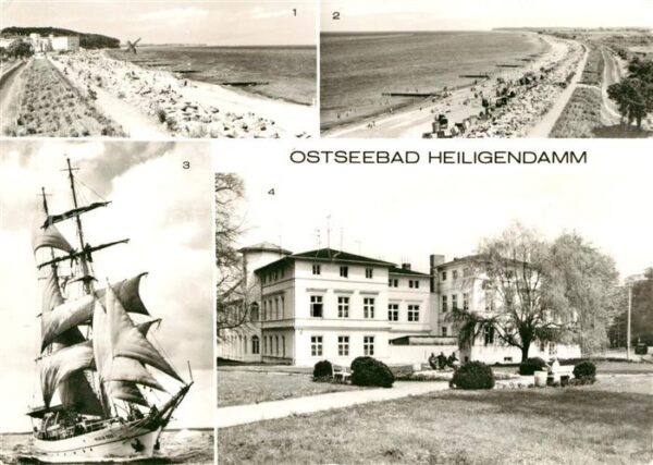 Heiligendamm Ostseebad Blick zum Strand Segelschulschiff Wilhe