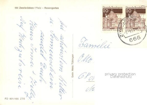 Zweibruecken Pfalz Rosengarten Fontäne Parkanlage Rosenblü – Bild 2