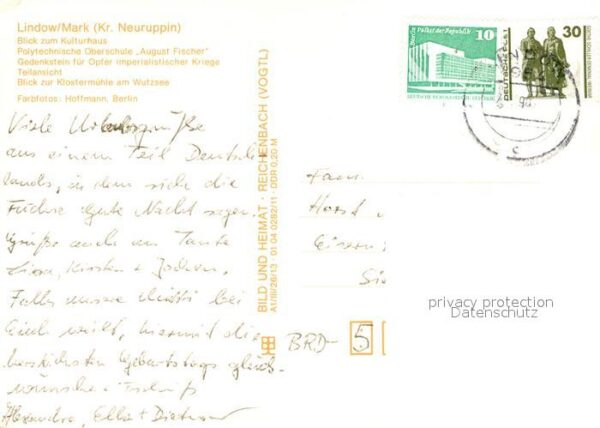 Lindow Mark Kulturhaus Polytechnische Oberschule Ge – Bild 2