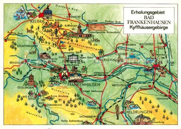 Bad Frankenhausen Erholungsgebiet Kyffhäusergebirge Landk