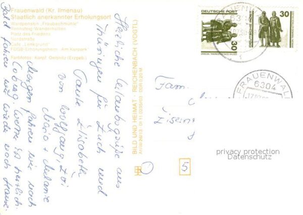 Frauenwald Thueringen Waldpension Fraubachmühle Rennsteg Wand – Bild 2