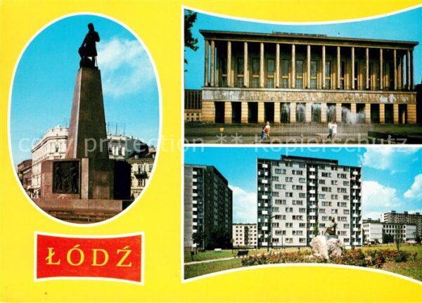 Litzmannstadt Lodz Pomnik Tadeusza Kosciuszki Teatr Wielki
