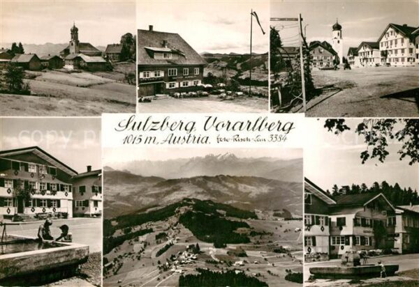 Sulzberg Vorarlberg Teilansichten Hotel Restaurant Kirche B