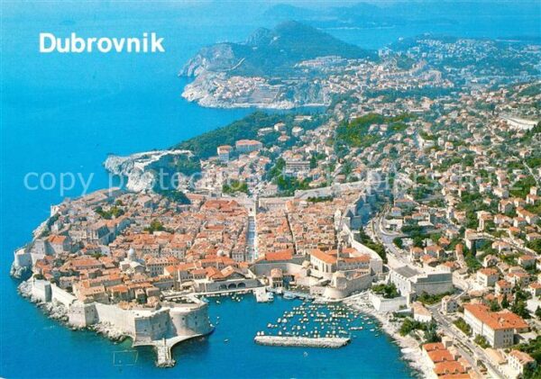 Dubrovnik Ragusa Altstadt Festung Hafen Küste Fliegerauf