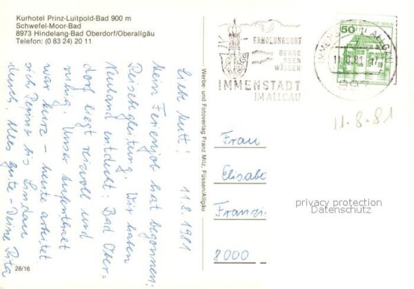 Bad Oberdorf Kurhotel Prinz Luitpold Bad Schwefelmoo – Bild 2