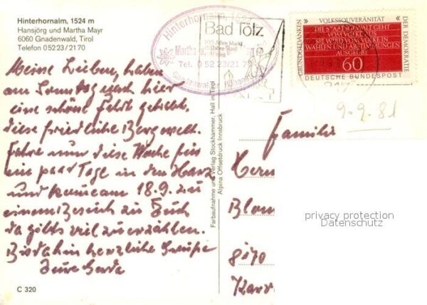 Gnadenwald Hinterhornalm Alpen – Bild 2