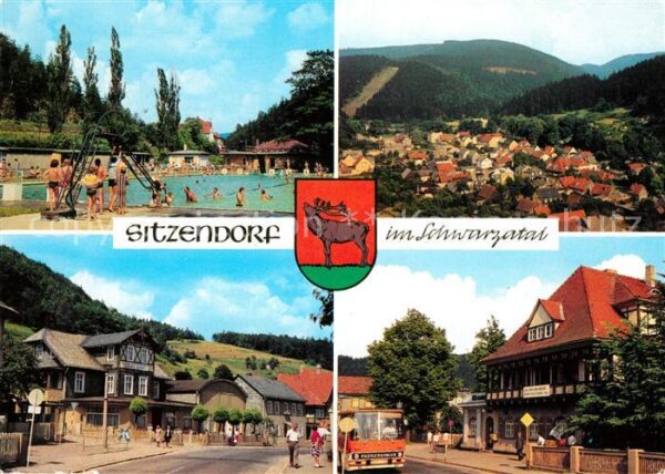 Sitzendorf Thueringen Schwimmbad Teilansicht FDGB Erholungshe