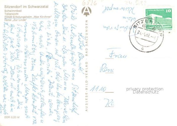 Sitzendorf Thueringen Schwimmbad Teilansicht FDGB Erholungshe – Bild 2