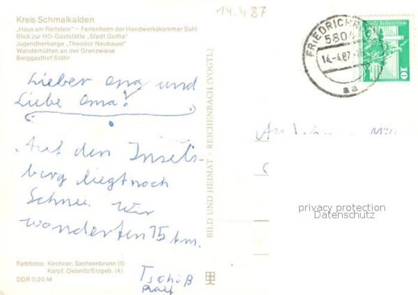 Schmalkalden Grosser Inselsberg Ferienheim Haus am R – Bild 2