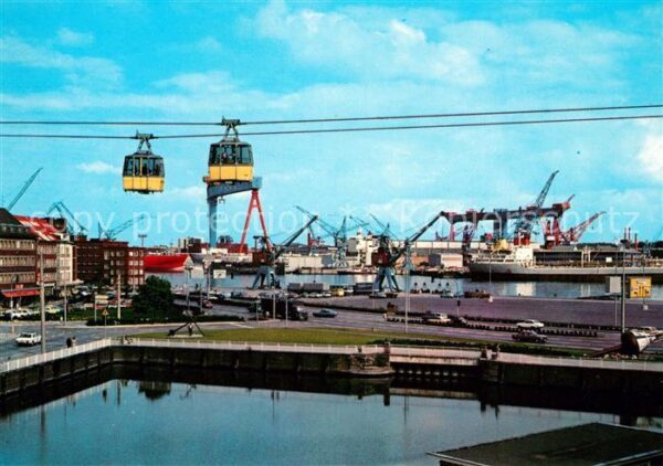 Kiel Gondelbahn am Bootshafen Blick über För