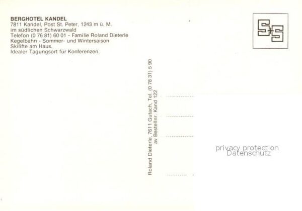 Kandel Breisgau Berghotel Schwarzwald Aussichtspunkt Fl – Bild 2