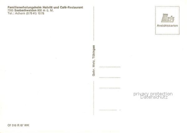 Sasbachwalden Erholungsheim Hohritt und Cafe Restaura – Bild 2