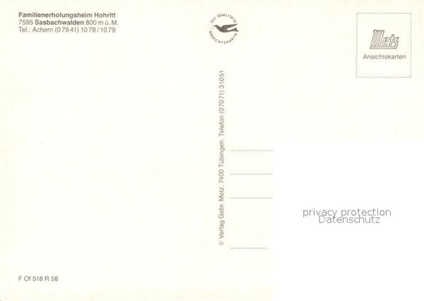 Sasbachwalden Familienerholungsheim Hohritt Schwarzwa – Bild 2