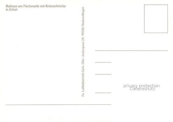 Erfurt Rathaus am Fischmarkt mit Krämerbrücke – Bild 2