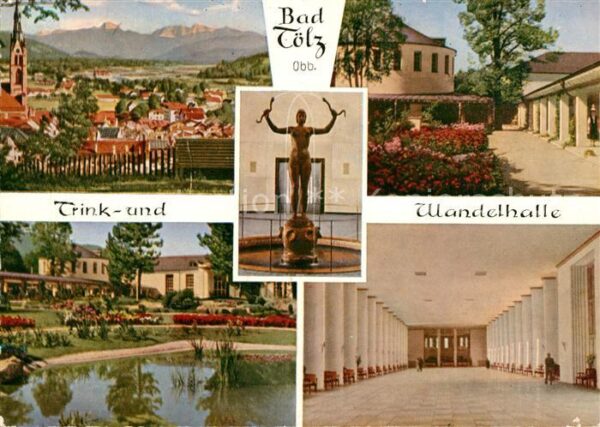 Bad Toelz Trinkhalle Wandelhalle Stadtpanorama mi