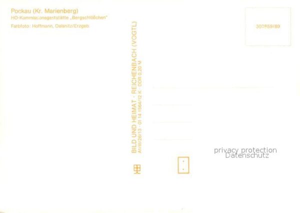 Pockau HO Kommissionsgaststätte Bergschlössche – Bild 2
