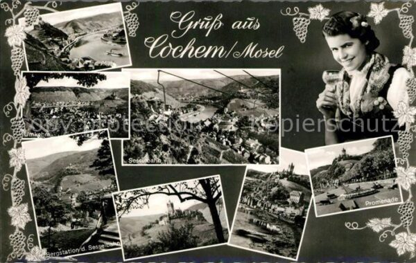 Cochem Mosel Bergstation Sesselbahn Promenade
