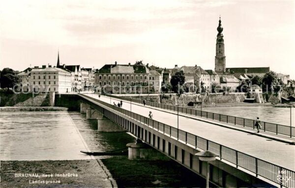 Braunau Inn Neue Innbrücke Landesgrenze