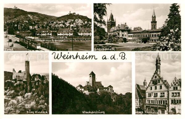 Weinheim Bergstrasse Wachenburg Burg Windeck Altes Rathaus S