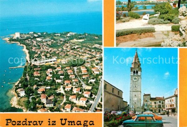 Umag Umago Istrien Fliegeraufnahme Turm