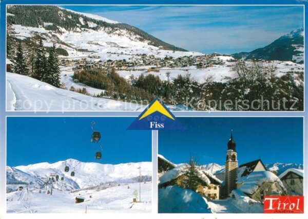 Fiss Tirol Kirche Winterlandschaften Skipiste