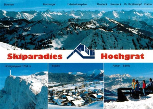 Hochgrat Skiparadies Winter Alpenkette