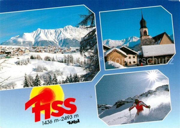 Fiss Tirol Kirche Skipiste Panorama