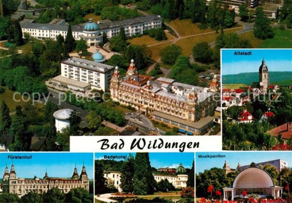 Wildungen Bad Fürstenhof Badehotel Musikpavillion Flu