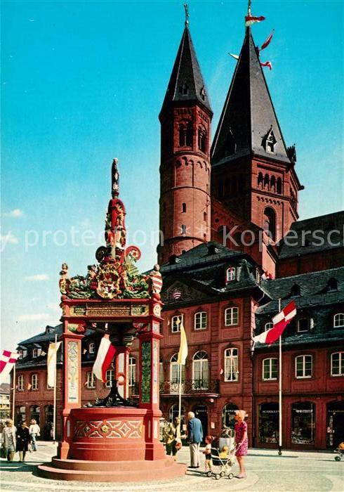 Mainz Rhein Marktbrunnen Dom