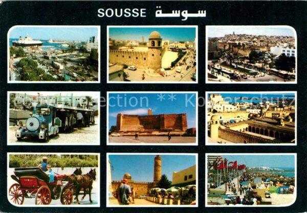 SOUSSE  Tunesie Promenade Pferdekutsche Eisenbahn