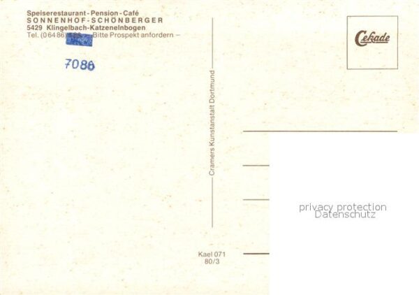 Klingelbach Katzeneinbogen Pension Cafe Restaurant – Bild 2