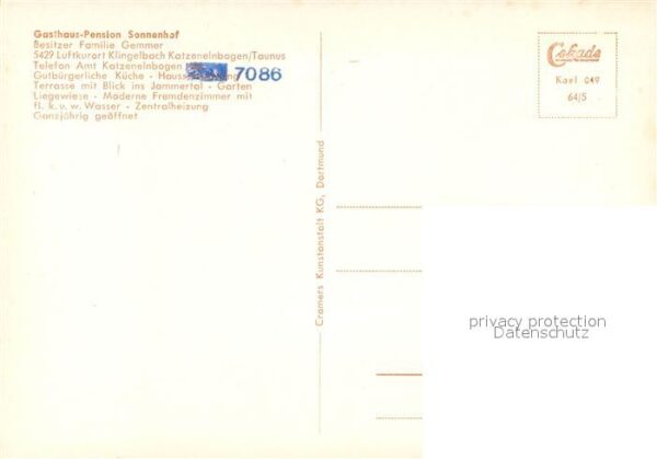 Klingelbach Katzeneinbogen Gasthaus Pension Sonnenh – Bild 2