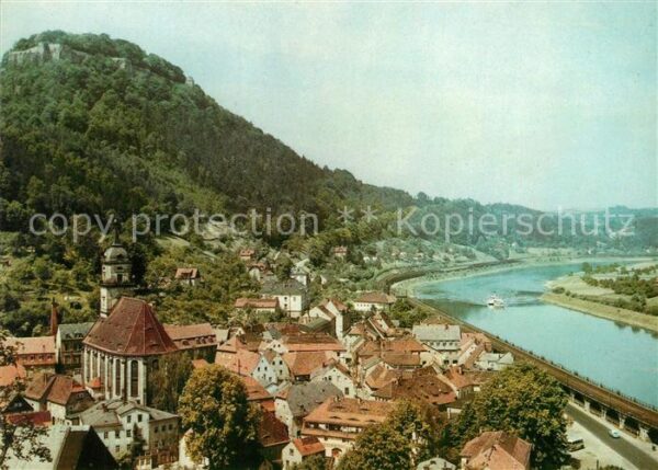 Koenigstein Saechsische Schweiz Schloss Stadt