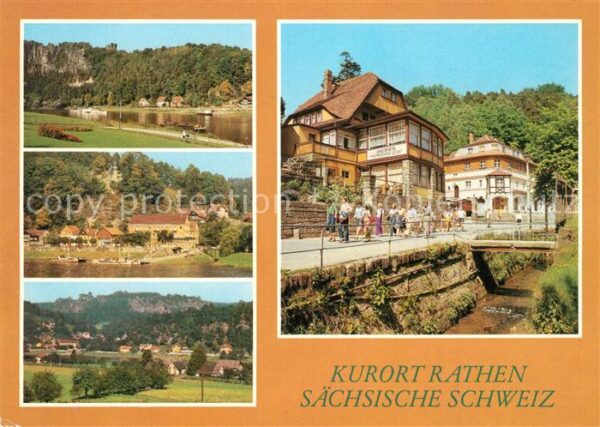 Rathen Saechsische Schweiz HO Gaststätte Sonniges Eck Dampferanleg