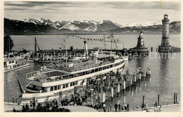 Motorschiffe Allgäu Lindau Bodensee Hafen