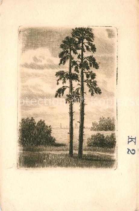 Baeume Trees Künstlerkarte