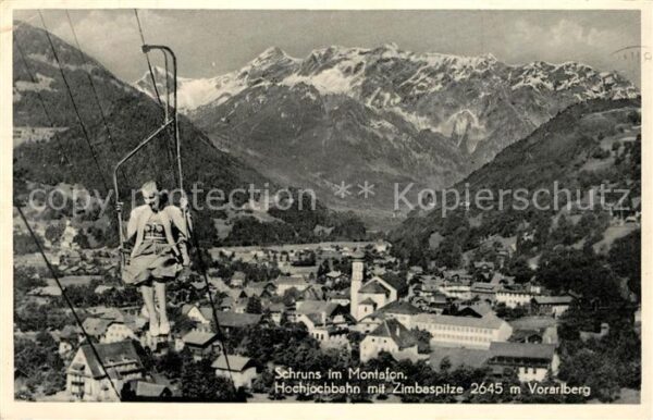 Sessellift Hochjoch Schruns Montafon Zimbaspitze
